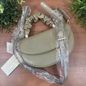Madison West Half Moon Green Crossbody Handbag